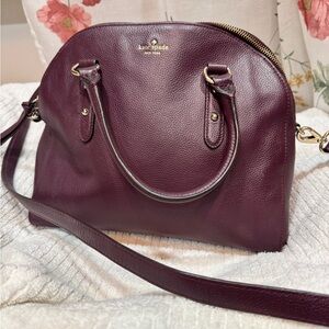 Kate Spade Larchmont Ave. Reilly deep plum colored purse